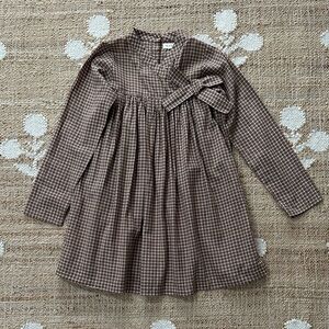 Mabo Brown Gingham Dress